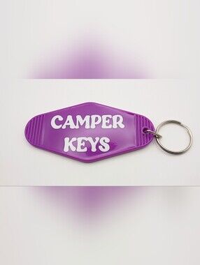 Purple Camper Keys Keychain